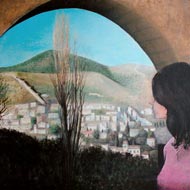 Hoz sobre Granada. 2000. Acrílico sobre lienzo. Alfonso Kint