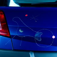 Arte abstracto en tu coche. 2004. Pintura sobre chapa. Alfonso Kint