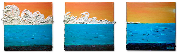 Infancia. 2007. Técnica mixta sobre tres lienzos. Alfonso Kint