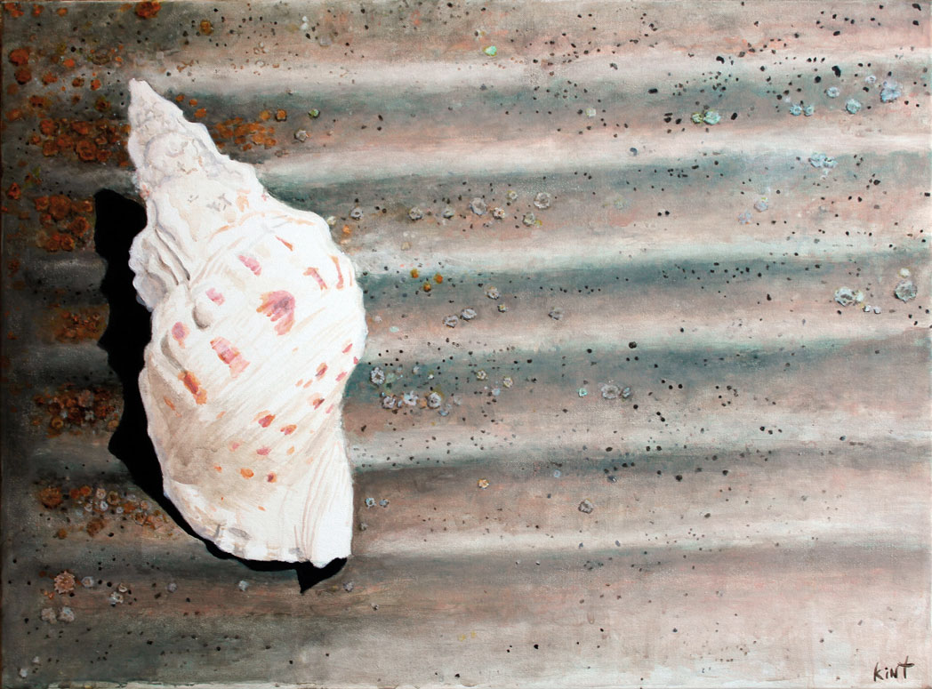 Caracola sobre lavadero. 2014. Acrílico sobre lienzo. Alfonso Kint