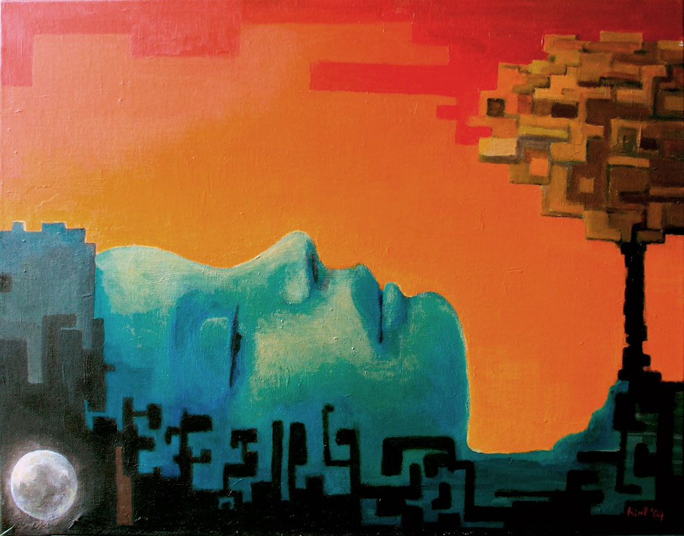 Luna. 2005. Técnica mixta sobre lienzo. Alfonso Kint