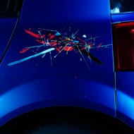 Arte abstracto en tu coche. 2004. Pintura sobre chapa. Alfonso Kint
